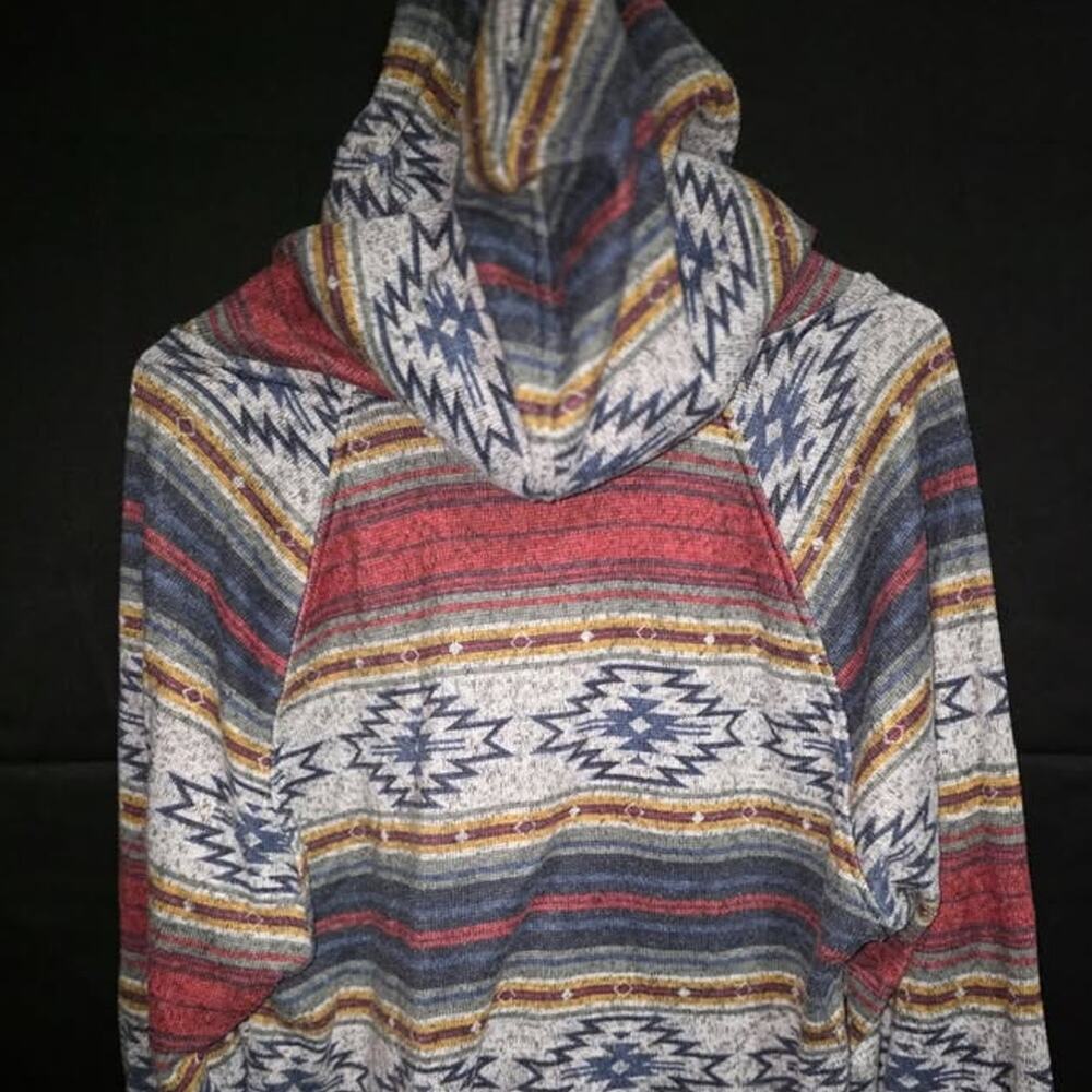 Carbon Southwestern Pattern Hoodie Size L
